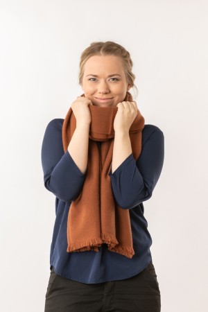 Kashmirskjerf Premium - Warm Brown