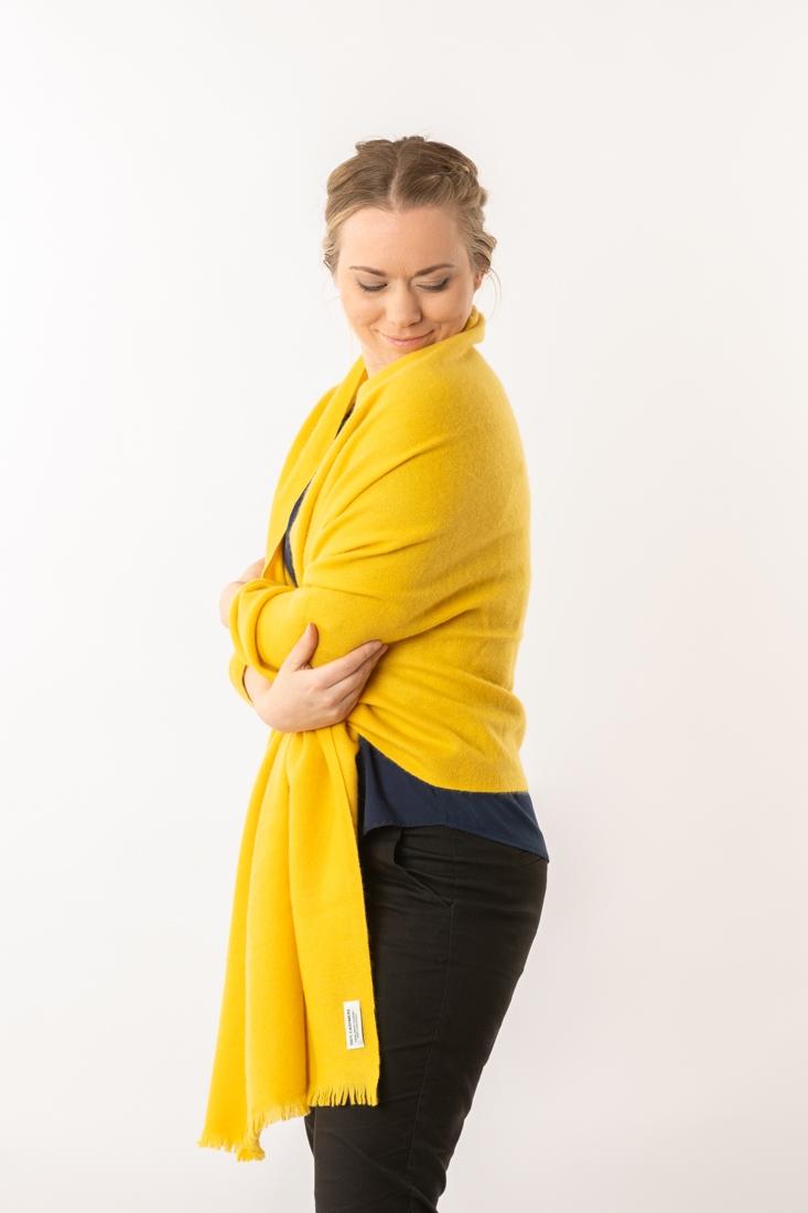 Kashmirskjerf Premium - Warm Yellow