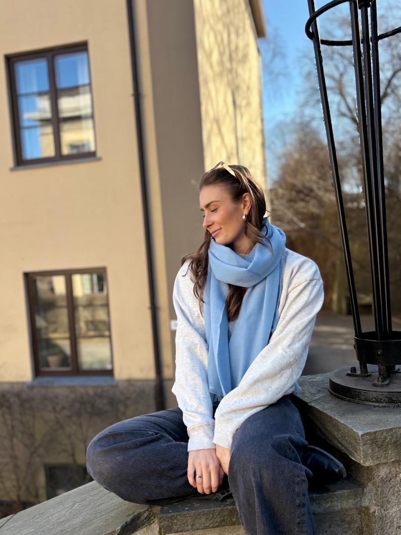 Kashmirskjerf Classic - Light Blue