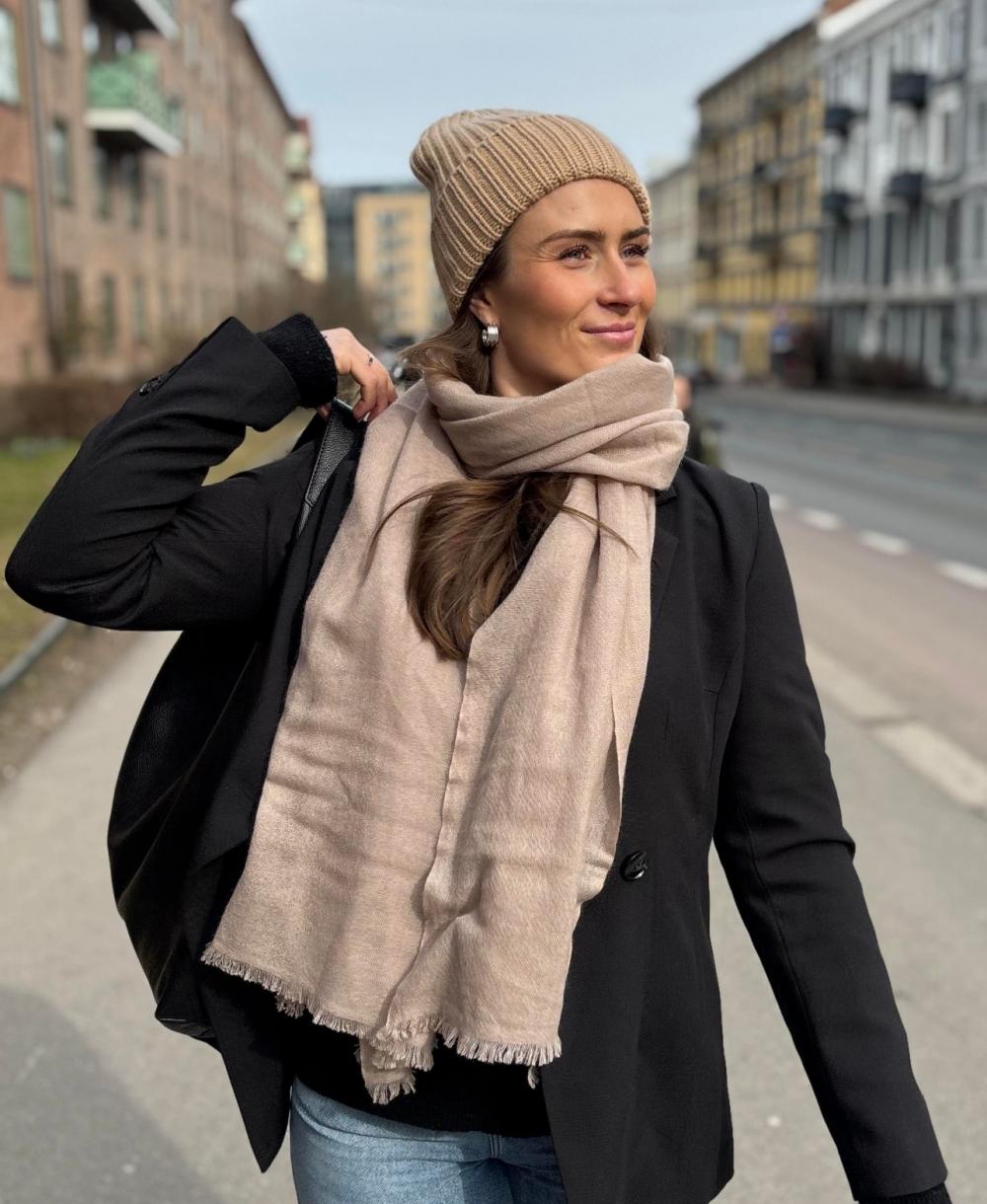 Kashmirskjerf Classic - Caramel Sand